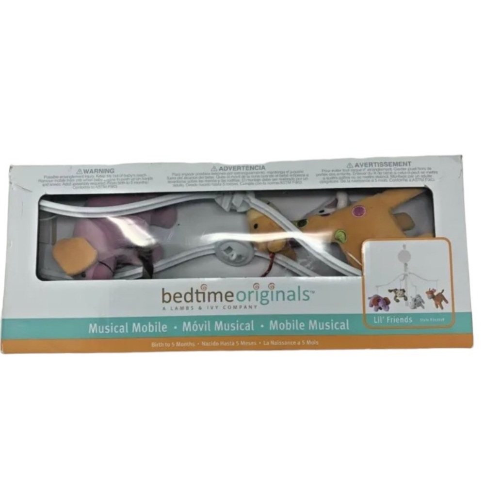 🐥Bedtime Originals Jungle Buddies Mobile MusicBox Nursery Lullaby Sound🎼212018